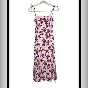 House of Harlow 1960 pink and Brown Floral Maxi Dress size XS